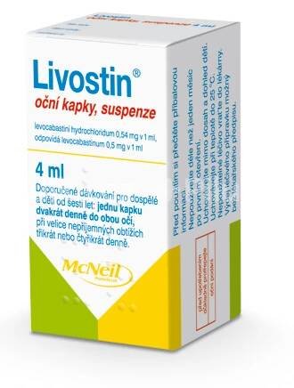 Livostin oph. gtt. sus.4 ml/2 mg od 192 Kč