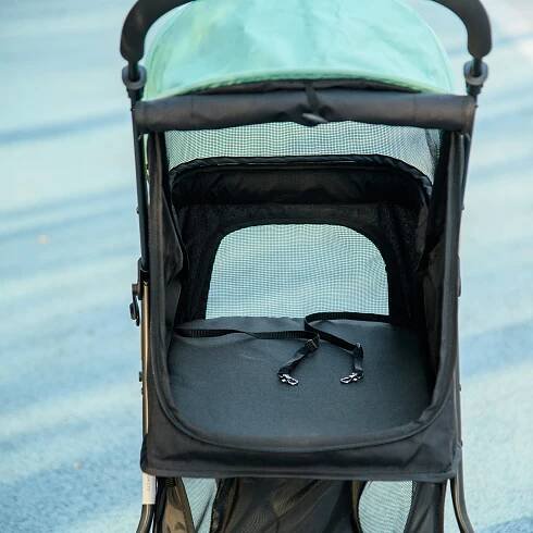 Shop  Foldable Pet Stroller w/ Rain Cover, for XS Dogs, S Dogs - Green, 9 image - Anglia Market