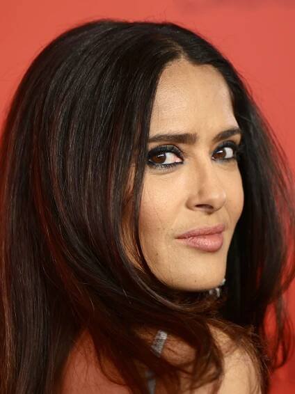 Salma Hayek's Hair Might Be Defying the Laws of Physics It's So Pin-Straight — See Photos