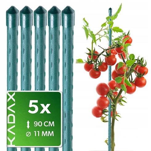 TYČ K ROSTLINÁM PODPORA 90cm TYČKY PALÍK RAJČAT POTAŽENÁ OCEL 5ks EAN (GTIN) 5903699421802