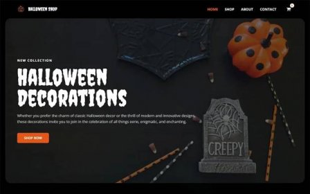 Halloween Shop - WordPress šablona pro Elementor