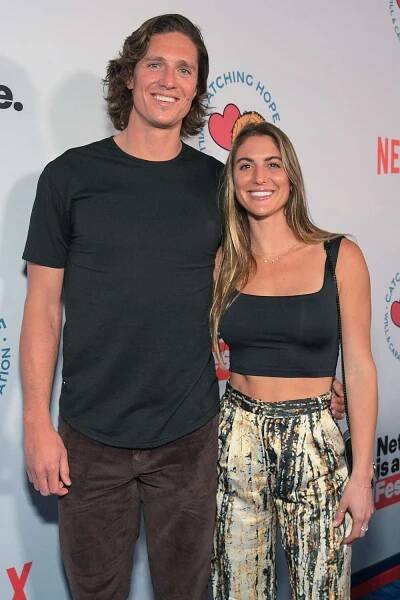 Tyler Glasnow and Megan Murphy attend Netflix Is A Joke Festival Presents: Dodgers Comedy Night on May 08, 2024 in Los Angeles, California.