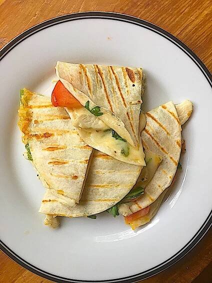 Chicken and Arugula Quesadilla - Chef Silvia