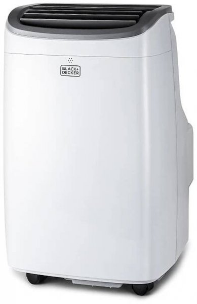 BLACK+DECKER Portable Air Conditioner, 9,000 BTU (5,300 BTU SACC) for Rooms up to 400 Sq. Ft., Portable AC with Follow Me Remote Control and Window Kit, BPACT08WT, White

