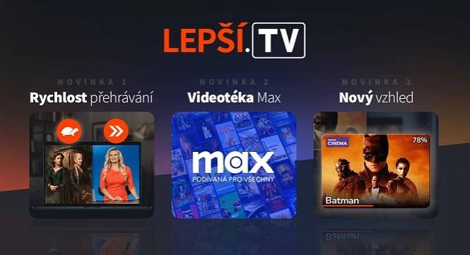 Góly zpomaleně, politické debaty zrychleně. Lepší.TV umožňuje zvolit rychlost přehrávání lineární televize