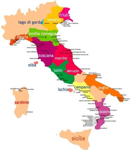 mapa Itálie