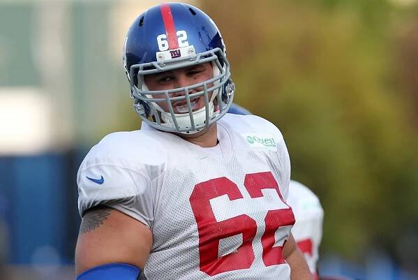 Giants offensive lineman Eric Herman