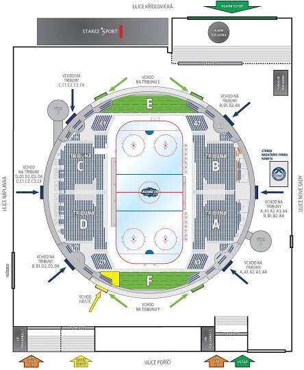 HC Kometa Brno » DRFG Arena » Plánek
