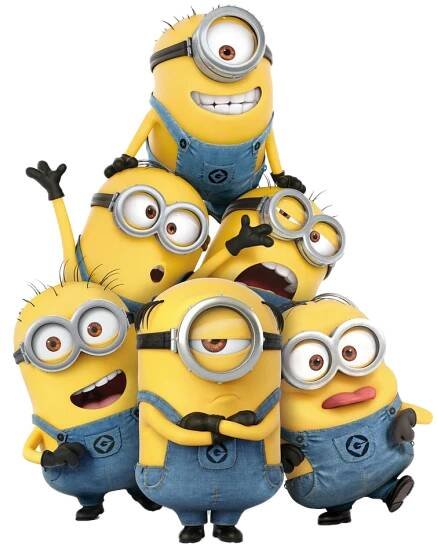 Group Minions, Movie Characters, Playful Minions, Colorful Creatures, Friendship Theme PNG | Decoração festa infantil minions, Fotos dos minions, Minions fofos
