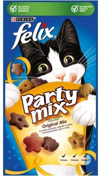 2 x Krmivo pro kočky FELIX Party Mix Kuře 60 g