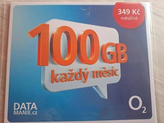 Datamanie O2 - 100 GB/měs. za 349,-