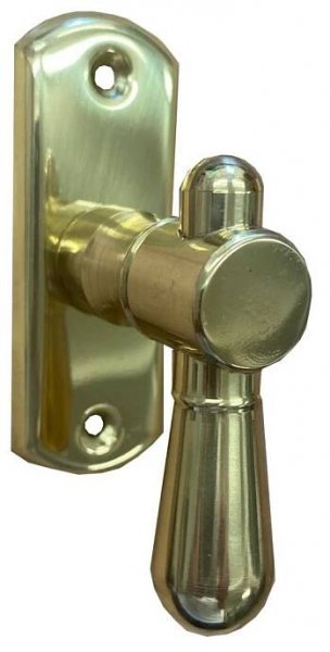 půloliva, retro klička k jednokřídlému dřevěnému oknu s trnem 6x6mm, kovová DÁŠA (Casual), hladká, eben-tu.cz