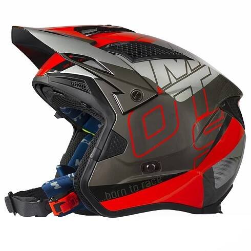Otevřená přilba MOTS JUMP UP03 TRIAL Quad Scooter velikost XXL Červená s Blendou