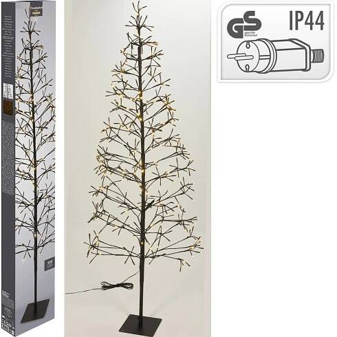 Dekorativní vánoční stromek s osvětlením 160 LED teplá bílá, 120 cm