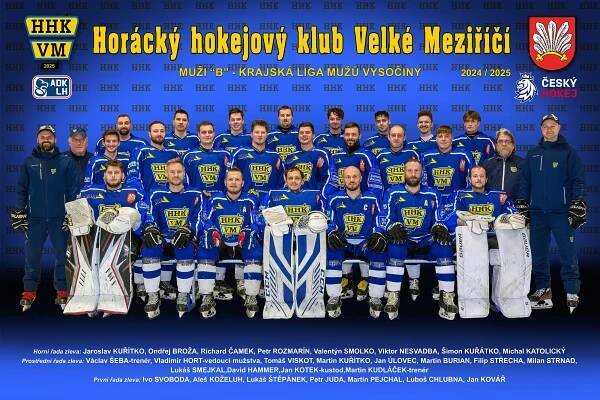 Soupiska - "B" tým HHK Velké Meziříčí 2024/2025 - Horácký hokejový klub Velké Meziříčí