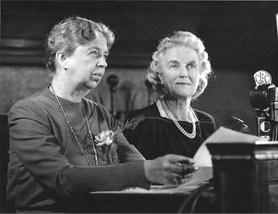Eleanor Roosevelt and Clementine Churchill in Quebec, Canada