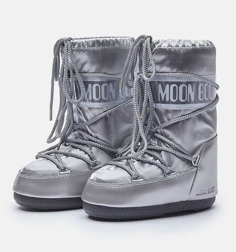 Dětské sněhule Moon Boot Icon Glance Silver