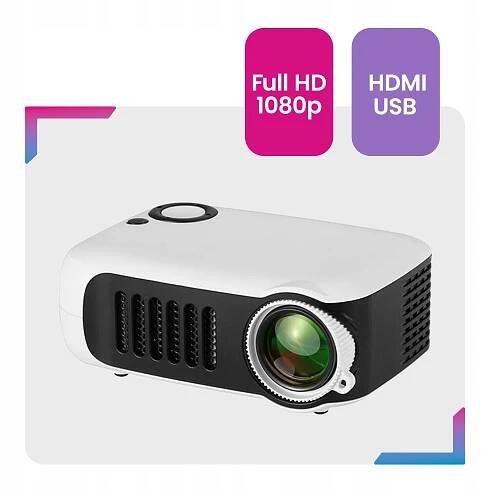 PROJEKTOR MINI PROJEKTOR PROJEKTOR na zeď pro počítač PŘENOSNÝ 1080P Model Projektor rzutnik mini