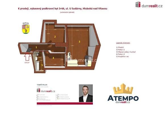 Prodej bytu 3+kk Hluboká nad Vltavou 4 099 000 Kč, foto 2