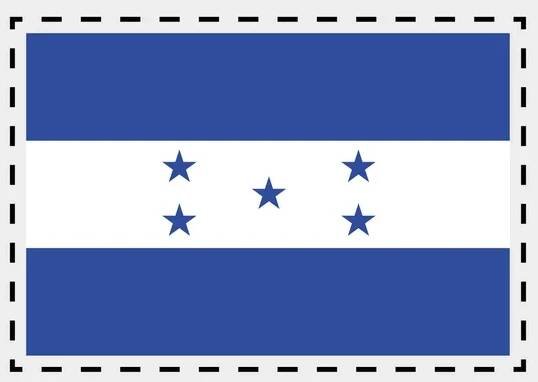 3D Izometrické obrázek vlajky v zemi Honduras — Stock obrázek