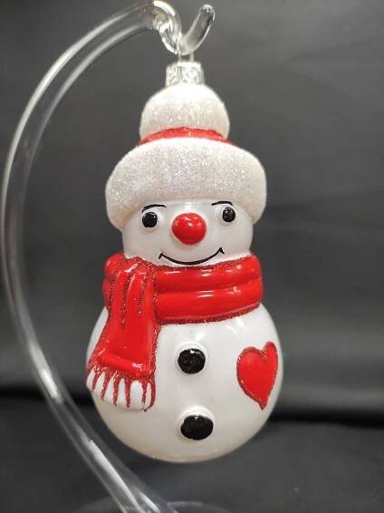 Sněhulák srdce 12 cm.