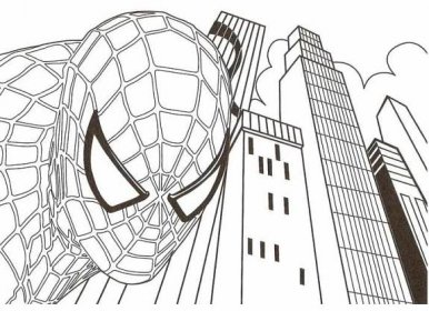 spiderman coloring pages face