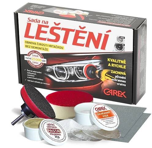 CAREX - sada na LEŠTĚNÍ a ochranu povrchu světlometů