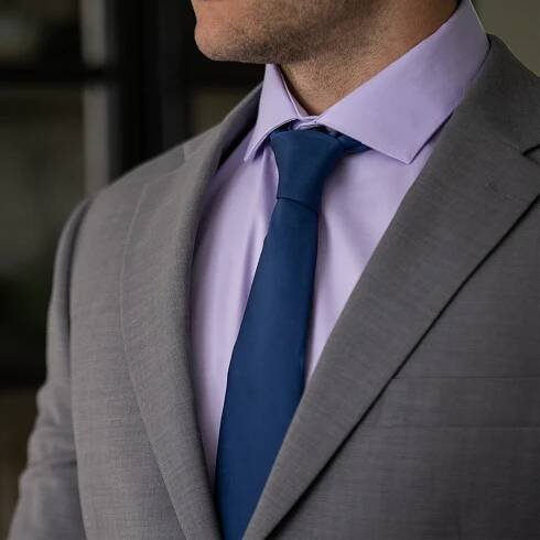 Solid Silk Tie - Blue