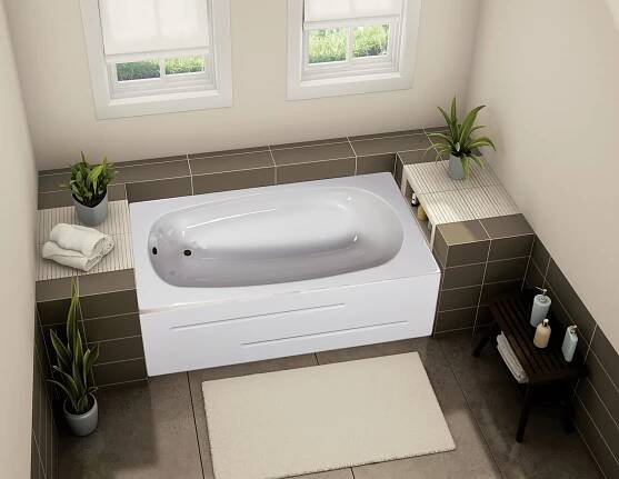 Vana LINEA 170 - bílá, Konvenční, plast (170/75/41cm)