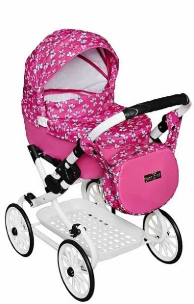 Velký kočárek pro panenky Jasmine Kids V5 Fialka