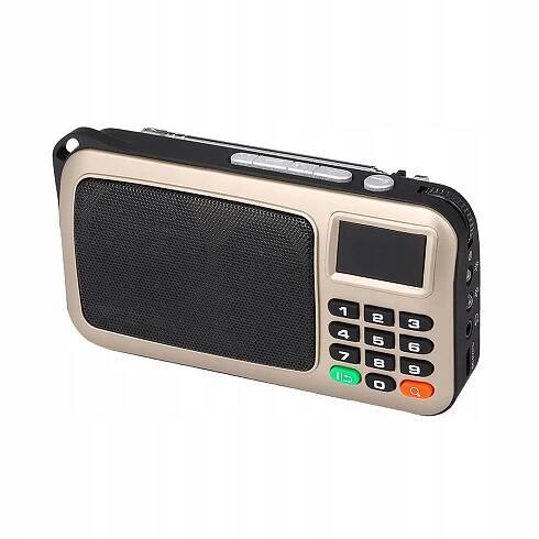 W405  Digital Radio Portable USB Wired Computer Speaker HiFi Stereo Receiver w/ Flashlight LED Display Support TF Music Play