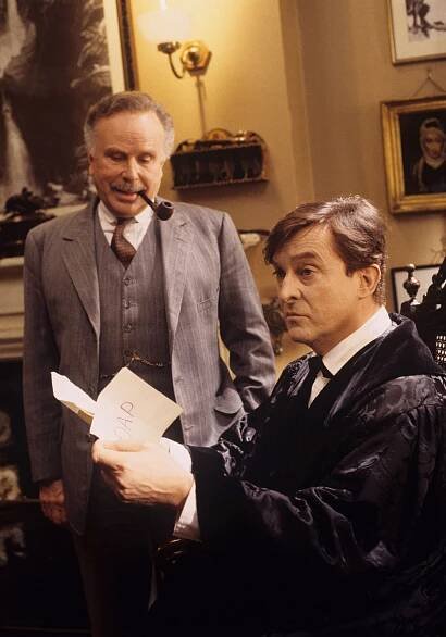 Vzpomínky Sherlocka Holmese - Rudý kruh - Z filmu - Edward Hardwicke, Jeremy Brett