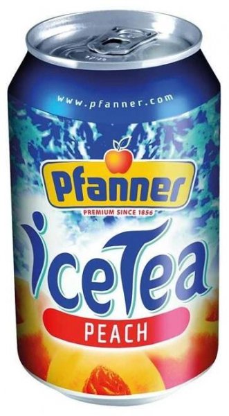 Pfanner ledový čaj broskev 0,33l - plech