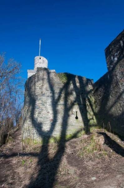 zřícenina hradu falkenstein německo - freyung - stock snímky, obrázky a fotky