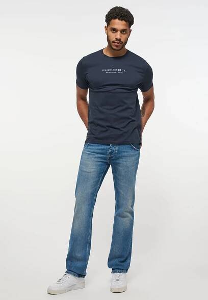 Pánské tričko MUSTANG modré | EXE JEANS | Specialisté na džíny Mustang, Cross, Mavi a další
