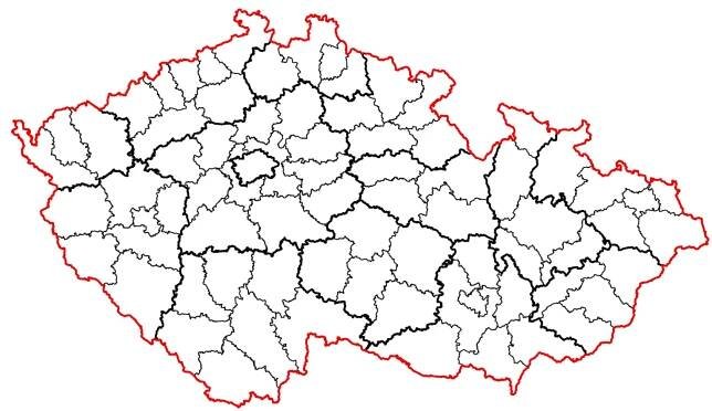 Slepé mapy krajů a okresů ČR - Zeměpis | UčiteléUčitelům.cz