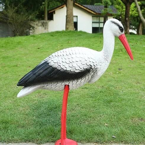 STOJÍCÍ ČÁP, VELKÝ JAKO ŽIVÁ ZAHRADNÍ FIGURKA, DEKORACE DO ZAHRADY 78 CM Váha výrobku včetně jednotkového obalu 720 kg