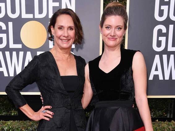 Laurie Metcalf and Zoe Perry attends The 75th Annual Golden Globe Awards on January 7, 2018 in Beverly Hills, California. 