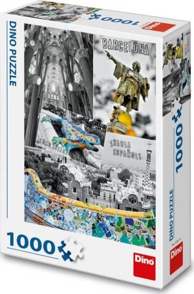 DINO Puzzle Barcelona - koláž 1000 dílků | Puzzle-puzzle.cz