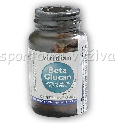Viridian Beta Glucan 30 kapslí