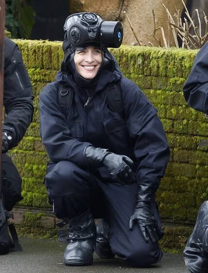 Vicky McClure in costume on the set of *Trigger Point*.