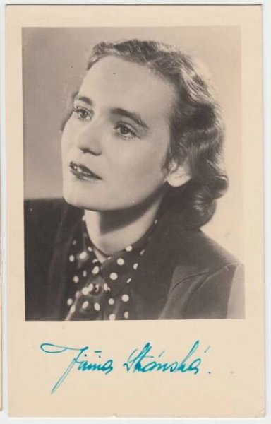 Jiřina STRÁNSKÁ, herečka, originální autogram / podpis
