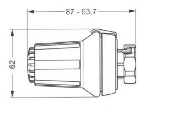 Danfoss RAS-CK termostatická hlavice s vestavěným čidlem 013G5025