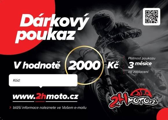 Dárkový poukaz / certifikát na zboží v hodnotě 2000 Kč na 2HMOTO