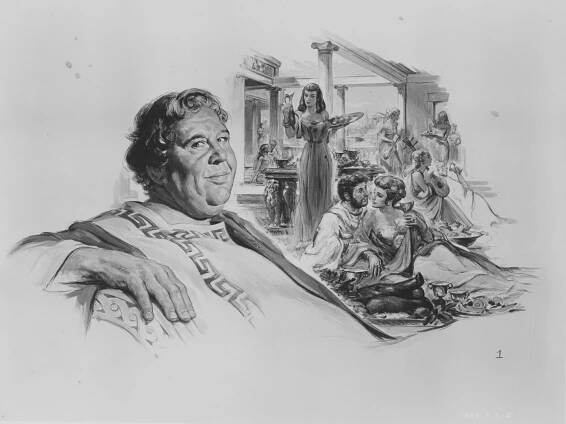 Charles Laughton - Spartakus - Concept Art
