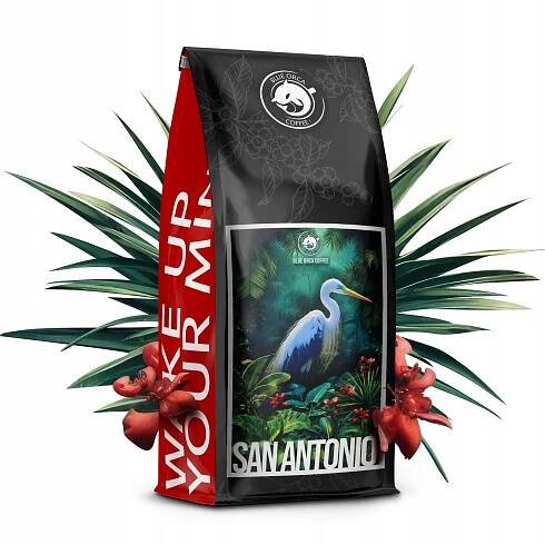 Káva zrnková 1 kg SAN ANTONIO 100% Arabica Čerstvě pražená Blue Orca +DÁREK Druh kávy arabica