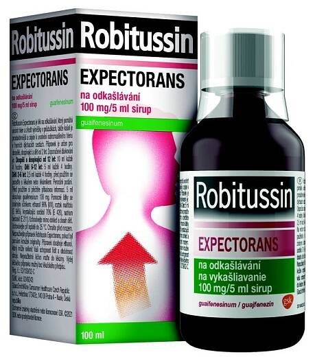 ROBITUSSIN Expectorans na odkašlávání sirup 100 ml 100 mg/5 ml | Lékárna Hronov
