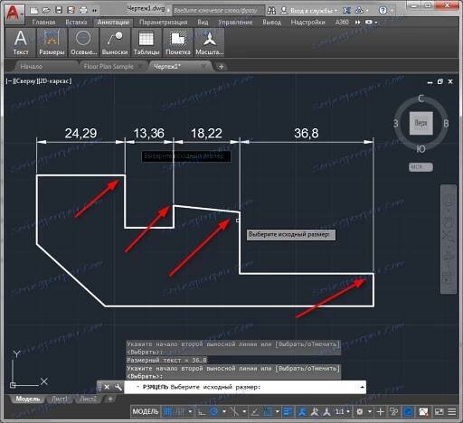 Jak aplikovat rozměry do aplikace AutoCAD 4