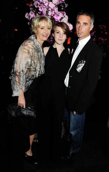 Emma Thompson, Gaia Wise, and Greg Wise at an event in 2013