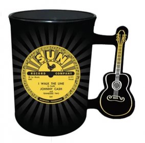 Sun Records I Walk The Line-Folsom Prison Blues Guitar Handle Coffee Mug